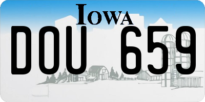 IA license plate DOU659