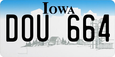 IA license plate DOU664