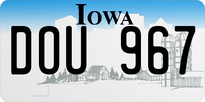 IA license plate DOU967