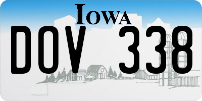 IA license plate DOV338