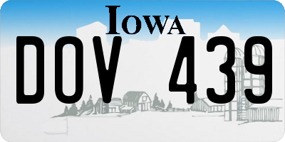 IA license plate DOV439