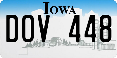 IA license plate DOV448