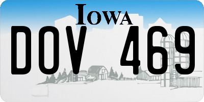 IA license plate DOV469