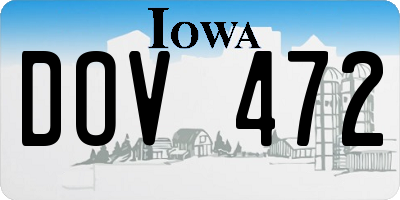 IA license plate DOV472