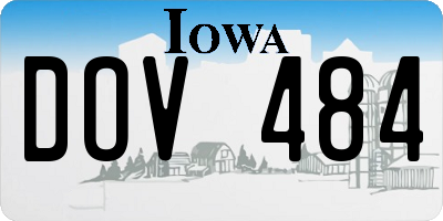 IA license plate DOV484