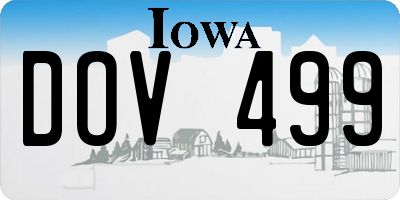 IA license plate DOV499