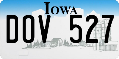IA license plate DOV527