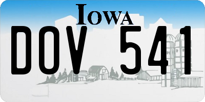 IA license plate DOV541