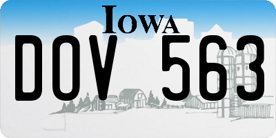 IA license plate DOV563