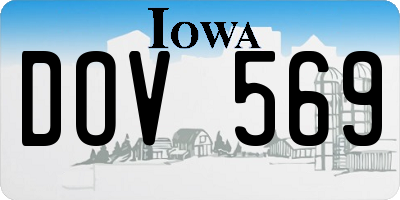 IA license plate DOV569