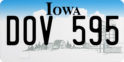 IA license plate DOV595