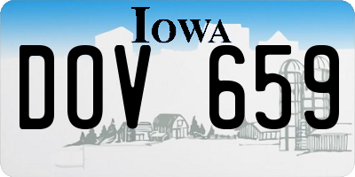 IA license plate DOV659