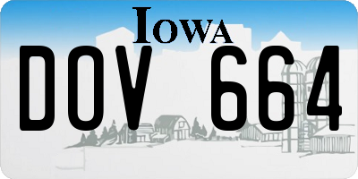 IA license plate DOV664