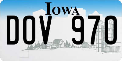 IA license plate DOV970