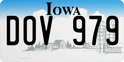 IA license plate DOV979