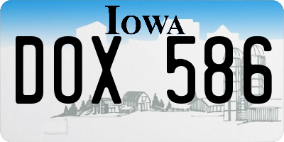 IA license plate DOX586