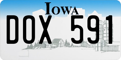 IA license plate DOX591