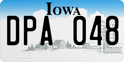 IA license plate DPA048