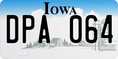 IA license plate DPA064