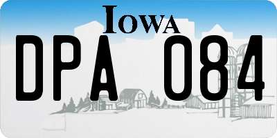 IA license plate DPA084