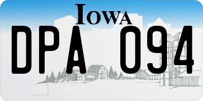 IA license plate DPA094