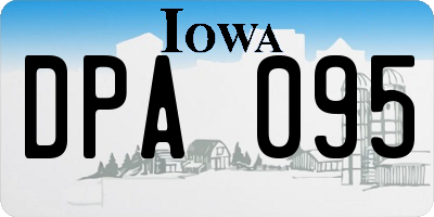 IA license plate DPA095