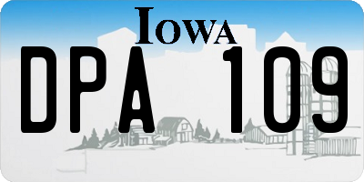 IA license plate DPA109