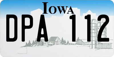IA license plate DPA112