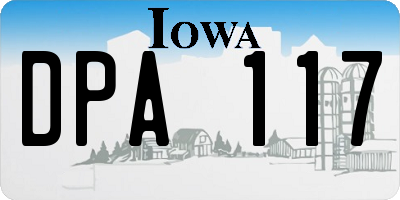 IA license plate DPA117