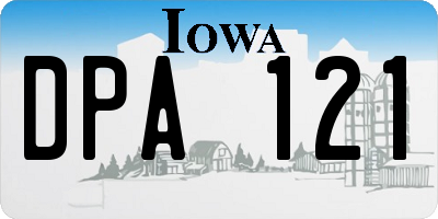 IA license plate DPA121