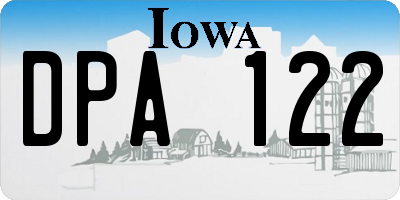 IA license plate DPA122