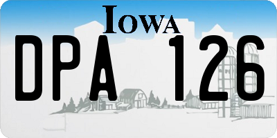 IA license plate DPA126