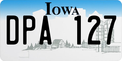 IA license plate DPA127