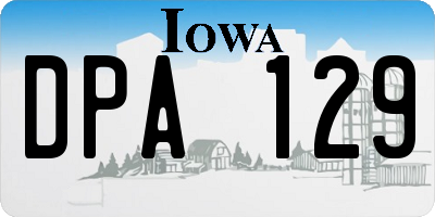 IA license plate DPA129