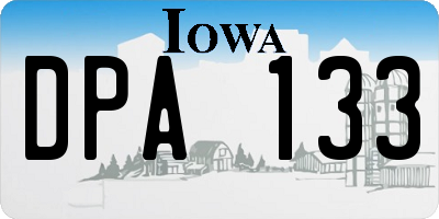 IA license plate DPA133