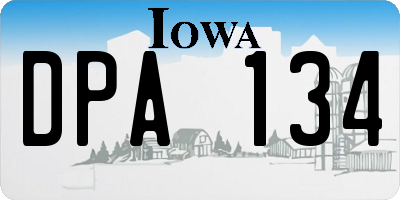 IA license plate DPA134