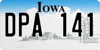 IA license plate DPA141