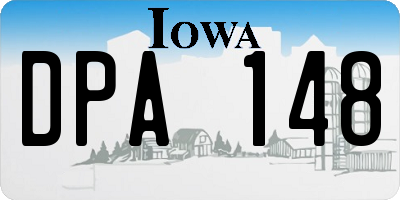 IA license plate DPA148