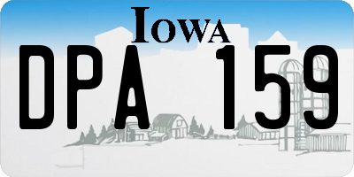 IA license plate DPA159