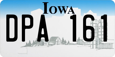 IA license plate DPA161