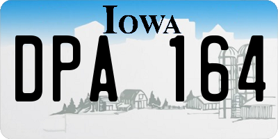 IA license plate DPA164