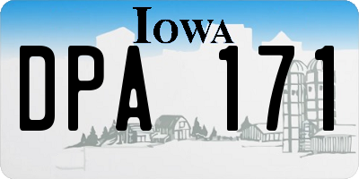 IA license plate DPA171