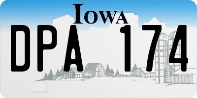 IA license plate DPA174