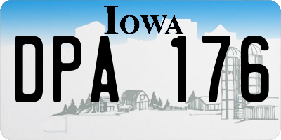 IA license plate DPA176