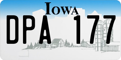 IA license plate DPA177