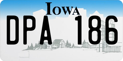 IA license plate DPA186