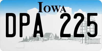 IA license plate DPA225