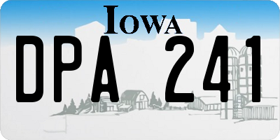IA license plate DPA241