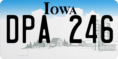 IA license plate DPA246