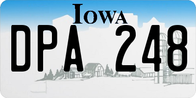 IA license plate DPA248